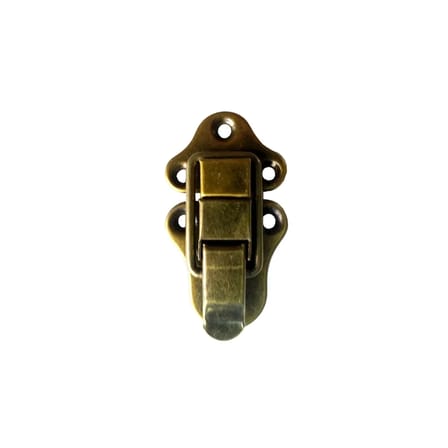 Hediyelik Sandık, Kutu Klipsi, Ön Kilidi - 72x40mm, Antik, 1 Adet