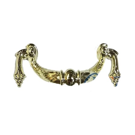Hediyelik Dekoratif Zamak Üzümlü Kulp - 64mm, Sarı, 1 Adet