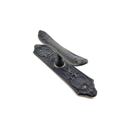 Hediyelik Antika Tarz Dekoratif Pirinç Çiçekli Pencere Kolu - 165x38 Mm, Oksit