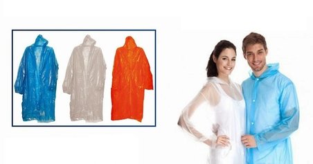 Hediyelik Tek Kullanımlık Çıtçıtlı Yağmurluk