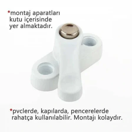 Hediyelik Pvc Kapı Pencere Emniyet Kilidi -  Düğmeli Pimapen Kilidi - Çelik