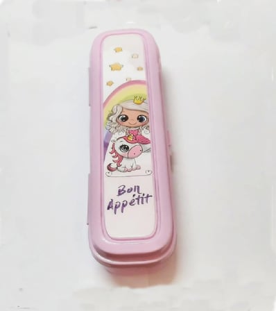 Hediyelik Pembe Multi Renkli Kapaklı Kalemlik Kutusu -çanta İçi Saklama - Diş Fırçası - Makyaj Fırçası Kutu