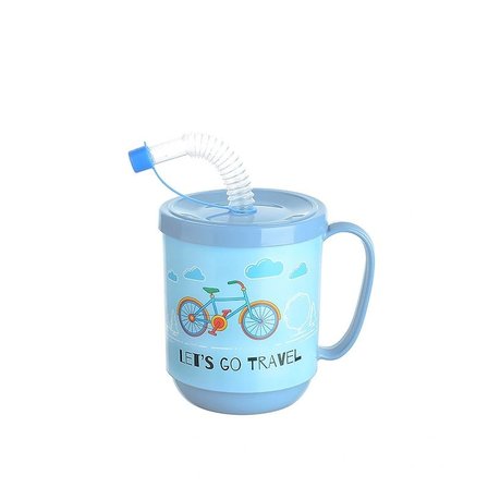 Hediyelik Funny Pipetli Çocuk Içecek Bardağı Desenli Bardak 350ml