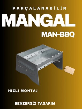 Hediyelik Katlanabilir Mangal - Portatif Katlanabilir Kamp Ve Piknik Mangalı 1 Mm Kalınlık