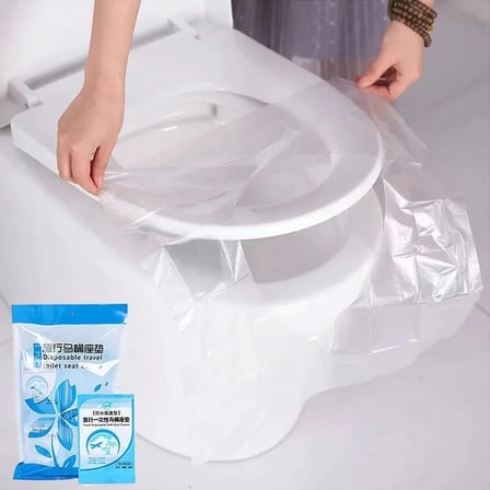 Hediyelik 50 Adet Biyobozulur Klozet Kapağı Poşeti Seyahat Tipi Taşınabilir Klozet Kılıfı