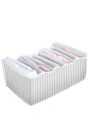 Hediyelik Akordiyon Çekmece  Düzenleyici Organizer 8 Gözlü L Beden Çorap Çamaşır Havlu Düzenleyici