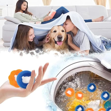 Hediyelik 2 Adet Çamaşır Makinesi Ve Evcil Hayvanlar İçin Tüy Toplayıcı Yıkanabilir Sünger Top