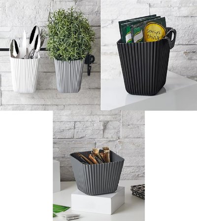 Hediyelik Duvara Asılan Çok Amaçlı Organizer - 2'li Saksı Set