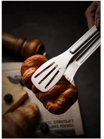 Hediyelik Maşa Paslanmaz Barbekü Maşası - 25 Cm Mutfak Ekmek Maşası