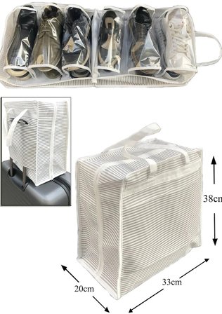 Hediyelik Ayakkabı Saklama Ve Taşıma Çantası (çizgili Model) Shoe Tote