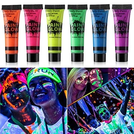 Hediyelik Glow Sboya Fosforlu Krem Boya 12 Adet