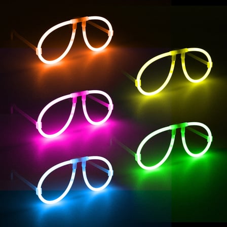 Hediyelik Neon Glow Fosfor Gözlük – Festival &amp; Parti (12&amp;#39;li Set)