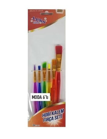 Luna Moda Hobi Kalem Fırça Seti 6 Parça