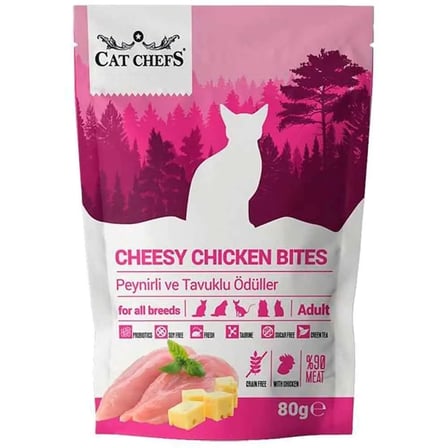 Cat Chefs Peynirli ve Tuklu Tahılsız Kedi Ödülü 80 Gr