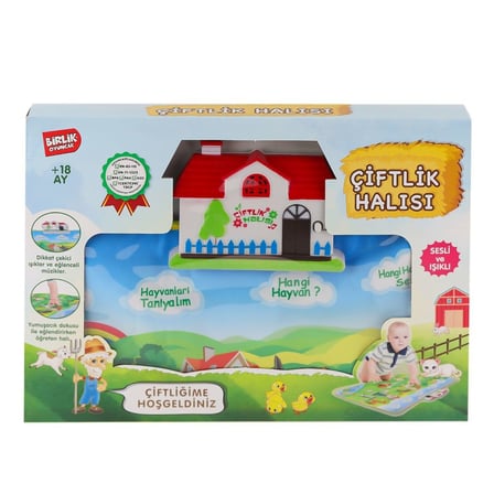 YY-571 A622374TR-U Sesli ve Işıklı Eğitici Çiftlik Halısı -Birlikt