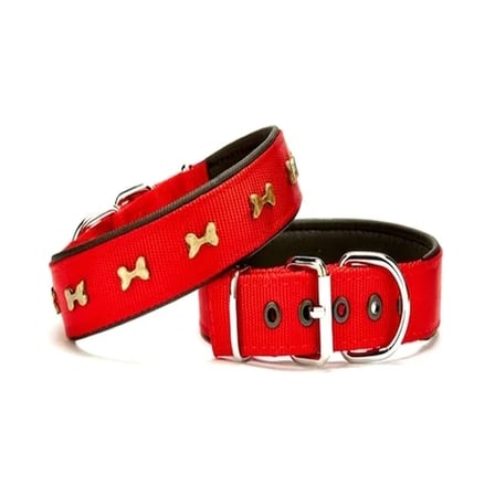 Softlu Dokuma Köpek Boyun Tasması 3 cm x 55 cm Kırmızı