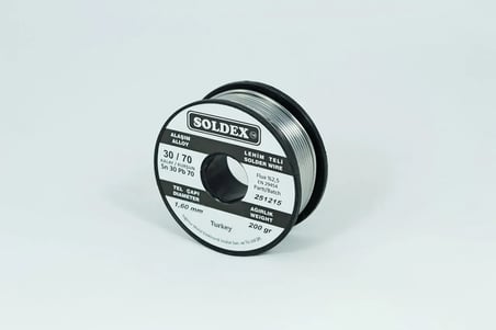 Soldex 30-70 Lehim Teli 200 Gr 1,6 mm Sn:30 - Pb:70