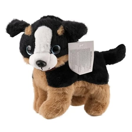 Sesli Peluş Köpek - 2309033 - Kahverengi-Siyah - 1 ADET