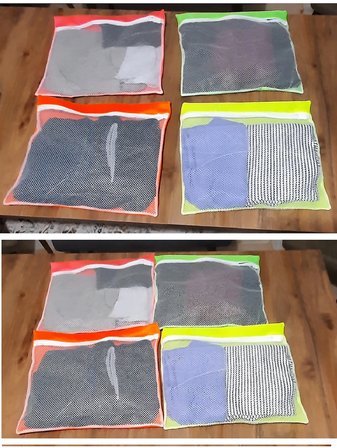 4 Adet 4 Renk Bul İçi Düzenleyici - Fermuarlı Valiz Organizeri