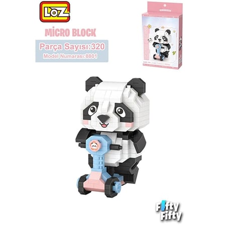 LZ8801 PANDA SCOOTER BLK OYUNCAK 320 PARÇA