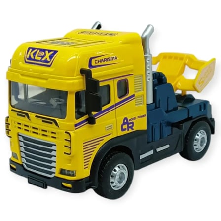 Metal Tır 1:24 - Sesli Işıklı Tır 13 cm - Sarı - 1 ADET