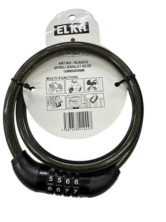 Elka 312 Şifreli Bisiklet Kilidi 80 cm