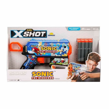 36648 X-Shot Skins Flux Sonic The Hedgehog 8 li Sünger Dart Atan  21 cm -Sunman