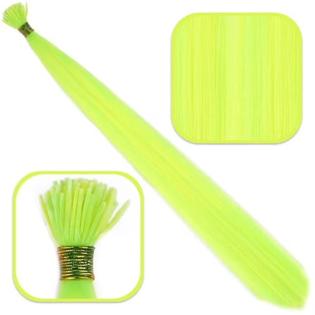 Fiber Sen Boncuk Kaynaklık Renkli  / Neon Sarı / 100 Adet
