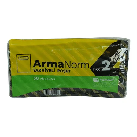 ArmaNorm Takviyeli Çanta Poşet  Desen Renk 35X25 50 Adet No:2