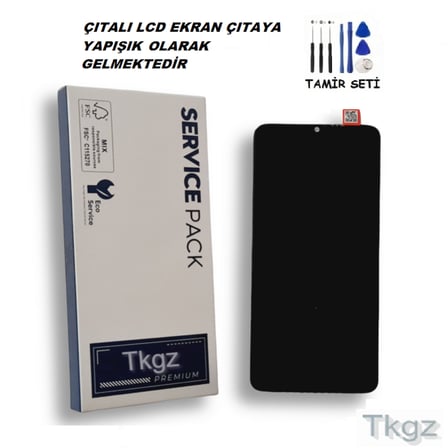 Tkgz Xiaomi Mİ 10T Uyumlu Lcd Ekran Dokunmatik SERVİCE PACK LCD Ekran - FULL ÇITALI GÜMÜŞ + TAMİR SETİ