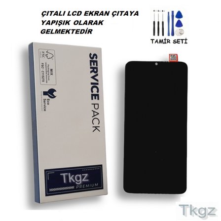 Tkgz Samsung Galaxy A33 5G SM-A336 Uyumlu Lcd Ekran Dokunmatik SERVİCE PACK LCD Ekran - FULL ÇITALI BEYAZ + TAMİR SETİ