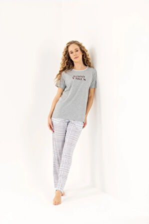 Kısa Kol Kadın Pijama Takım Bpj1900