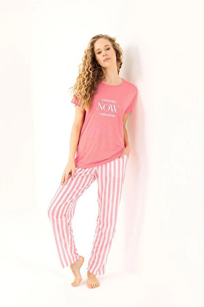 Kısa Kol Kadın Pijama Takım Bpj1970