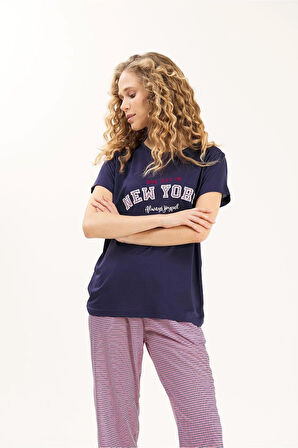 Kısa Kol Kadın Pijama Takım Bpj1971