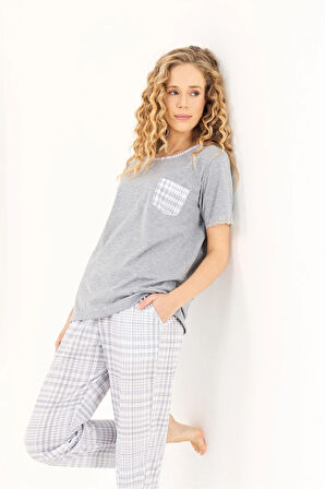 Yarım Kol Kadın Pijama Takım Bpj1976