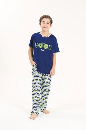 Erkek Çocuk Viskon 2'li Pijama Takımı
