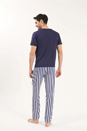 Yarım Kol Erkek Pijama Takım Epj840