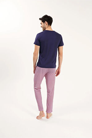 Yarım Kol Erkek Pijama Takım Epj841