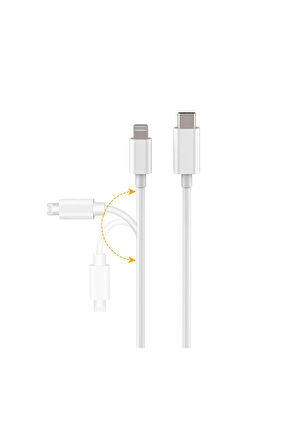 Şarj Kablosu USB-C 2 Metre TYPE-C Uyumlu Ligtning 20W 2 m