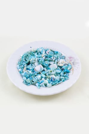 Turkuaz Yamuk Doğal Taş Boncuk 10-15 mm Boyutlarında (25 Gram Yaklaşık 45 Adet)