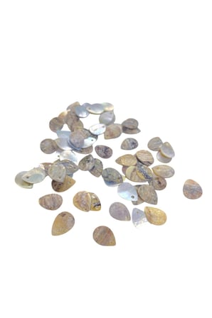 10x14 mm Yandan Delikli Damla Şekilli Pul Doğal Taş (20 Adet)