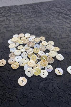 12 mm Çift Delikli Düğme Doğal Taş (20 Adet)