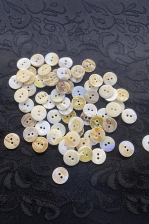 11 mm Çift Delikli Düğme Doğal Taş (25 Adet)