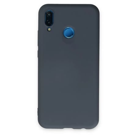 Huawei P20 Lite Kılıf Nano İçi Kadife Silikon - Gri