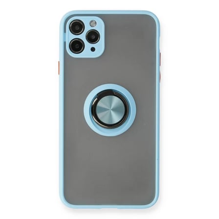 İphone 11 Pro Kılıf Montreal Yüzüklü Silikon Kapak - Buz Mavi