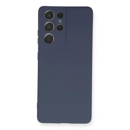 Samsung Galaxy S21 Ultra Kılıf Nano İçi Kadife Silikon - Gri