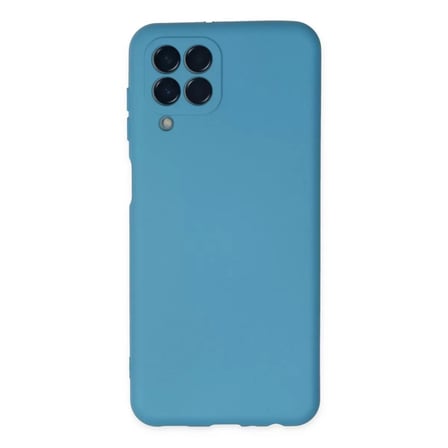 Samsung Galaxy M33 Kılıf Nano İçi Kadife Silikon - Mavi