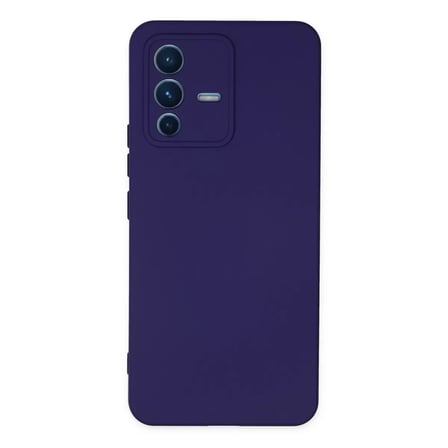 Vivo V23 5g Kılıf Nano İçi Kadife Silikon - Mor