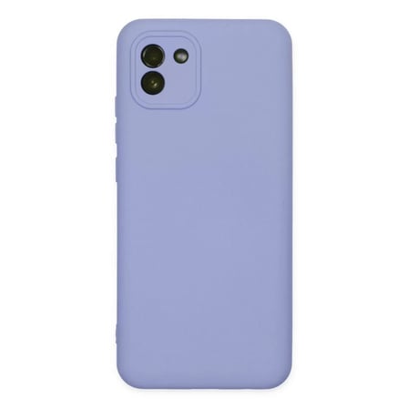 Samsung Galaxy A03 Kılıf Nano İçi Kadife Silikon - Lila