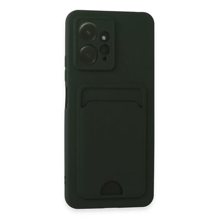 Xiaomi Redmi Note 12 4g Kılıf Kelvin Kartvizitli Silikon - Koyu Yeşil